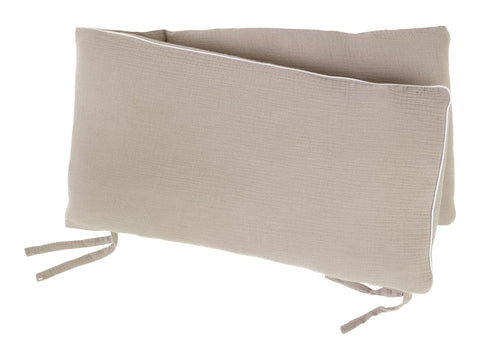 Bettumrandung Nestchen Musselin beige