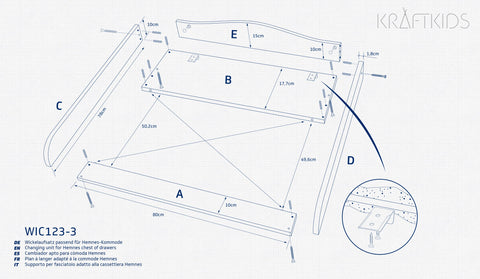 Wickelaufsatz für HEMNES