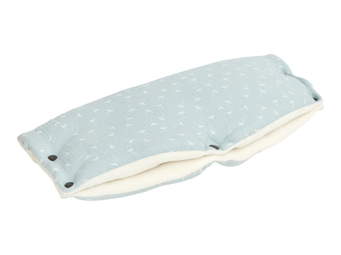 Kinderwagenmuff Musselin mint Pusteblumen