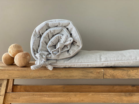 Bettumrandung Nestchen Cord Breitcord Beige Taupe
