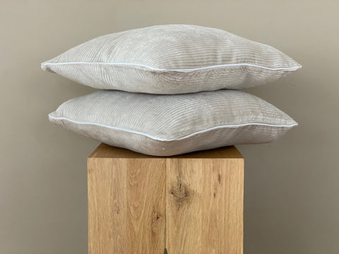 Kissenbezug Cord Breitcord Beige Taupe