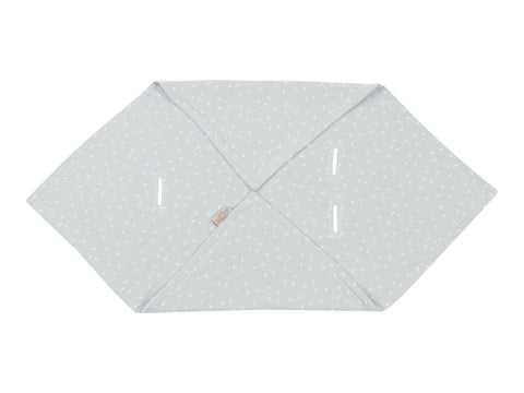 Babydecke für Babyschale Sommer Musselin grau Pusteblumen