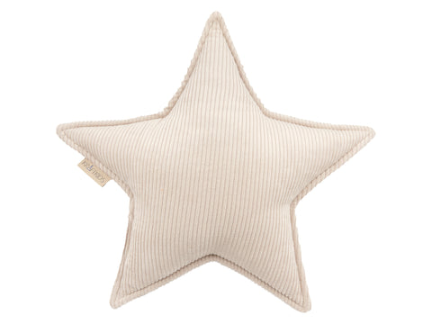 Sternkissen Cord Breitcord Beige Taupe