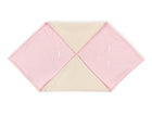 Babydecke für Babyschale Winter aus glattem Baumwollstoff – glatter Baumwollstoff kleine Blätter rosa auf Weiß, Produktansicht