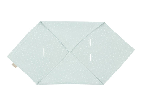 Babydecke für Babyschale Sommer aus Musselin – mint mit Pusteblumen, Produktansicht