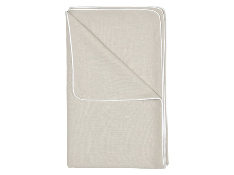 Babydecke Leinen Natur Braun Detail