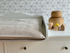Bezug für Wickeltischauflage aus Breitcord in Beige Taupe
