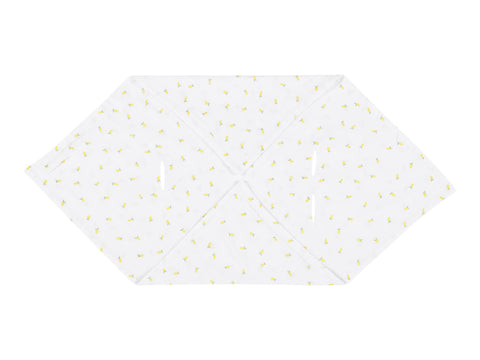 Babydecke für Babyschale Sommer – Musselin gelbe Zitronen, Produktansicht