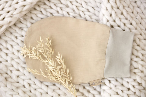 Strampelsack Frühling Sommer Musselin beige