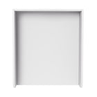 Der Wickelaufsatz weiß für Waschmaschine oder Trockner mit doppeltem Boden von KraftKids ist ein platzsparender Aufsatz zur Aufbewahrung von Wickelutensilien, schlicht rechteckig und vor weißem Hintergrund fotografiert.