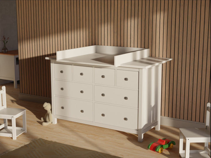 Wickelaufsatz für HEMNES 160 cm – gerade Ausführung mit Blende