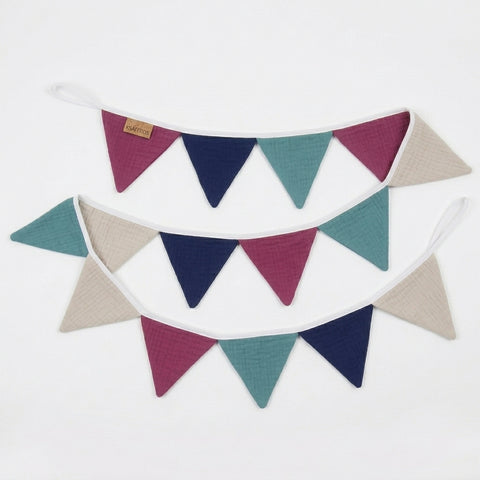 Wimpelkette Musselin Uni Mix