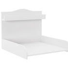 Der KraftKids Wickelaufsatz weiß für Waschmaschine/Trockner mit erhöhter Rückwand und seitlichen Wänden bietet modernes Design, platzsparende Aufbewahrung im Bad oder stilvollen Wickelplatz. Ideal mit rückseitiger Ablage.