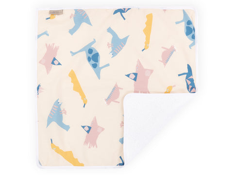 Wickelunterlage Musselin Zoe´s Dinosaurier auf Beige